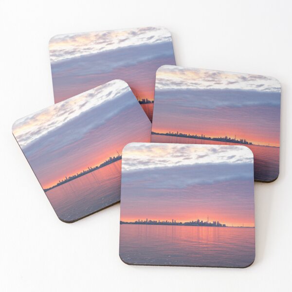 Item preview, Wonderfully Layered Sunrise - Splendiferous Sky over Lake Ontario and Toronto Skyline designed and sold by Georgia Mizuleva.