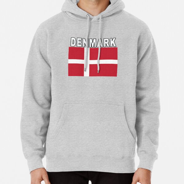 "Denmark Flag Style Soccer Tee" Pullover Hoodie by ...