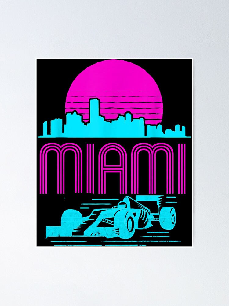 Miami F1 Framed Poster, USA Grand Prix, Print, F1