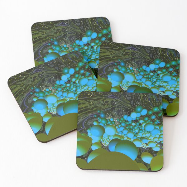 Item preview, Burbujas verde-azules en el espacio designed and sold by PanthersDream.