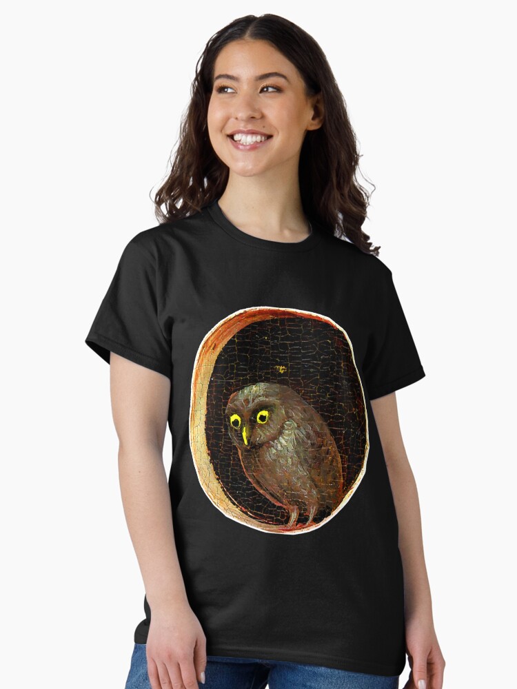 Thumbnail 2 of 7, Classic T-Shirt, Hieronymus Bosch Owl Garden Of Earthly designed and sold by CBprintArtStore.
