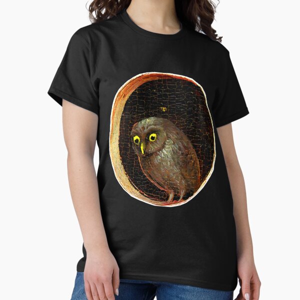 Vista previa del artículo con la obra «El Búho del Jardín de lo Terrenal de Hieronymus Bosch», diseñado y vendido por CBprintArtStore.