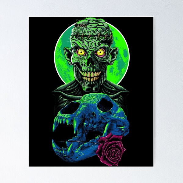 Item preview, Zombi de calavera con flor designed and sold by albertocubatas.