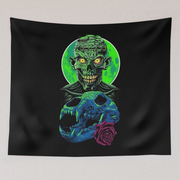 Item preview, skull zombie with flower designed and sold by albertocubatas.