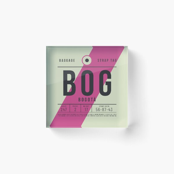 Item preview, Luggage Tag E - BOG Bogota Colombia designed and sold by VoodooCircus.