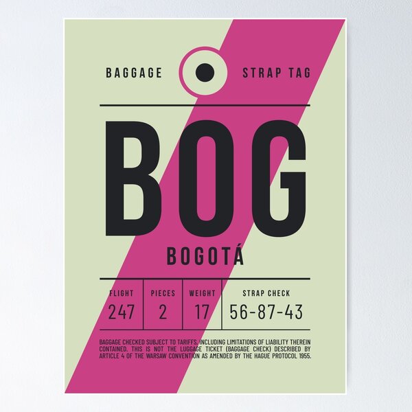 Item preview, Luggage Tag E - BOG Bogota Colombia designed and sold by VoodooCircus.