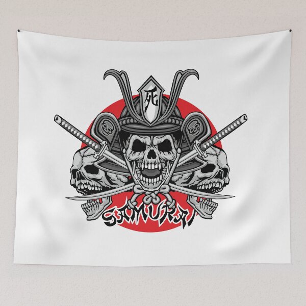 Item preview, samurai skull designed and sold by amid999.