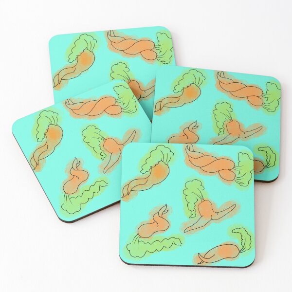 Item preview, Leggy Carrots on Aqua designed and sold by pseudosiren.