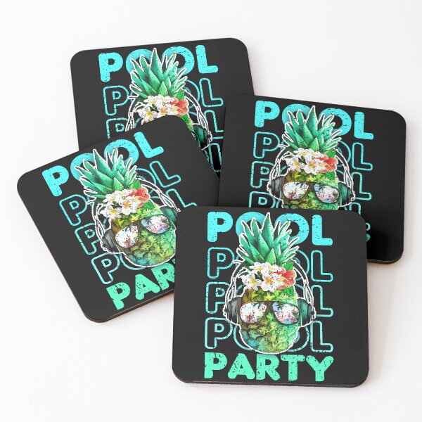Item preview, Pool party Pineapple Hawaii DJ distressed hilarious typography graphic meme designed and sold by Infdesigner.