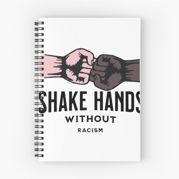 Item preview, Handshake without racism design, funny handshake phrase designed and sold by Tarikbouchmal.