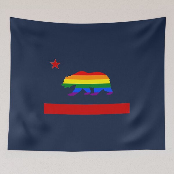 Item preview, California Bear Pride LGBT Gay Pride Rainbow Flag designed and sold by BibrasNatkho.