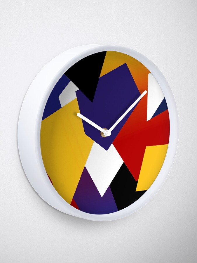 Alternative Ansicht von Yellow violet explosion Uhr
