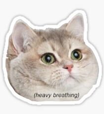 Heavy Breathing Cat Sticker