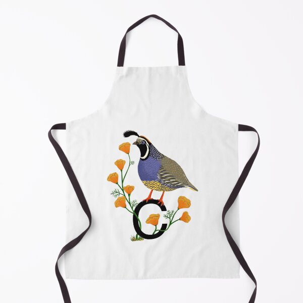 Item preview, California Quail State Bird Californian Poppy Flowers designed and sold by BibrasNatkho.