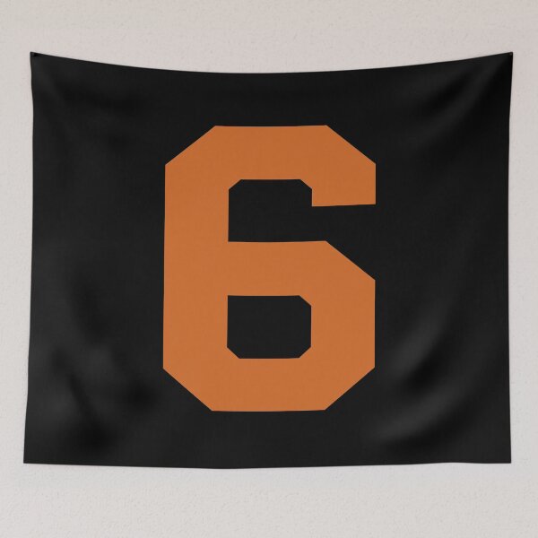 Item preview, Number 6, Orange six, Sports number 6 designed and sold by TheCultStuff.