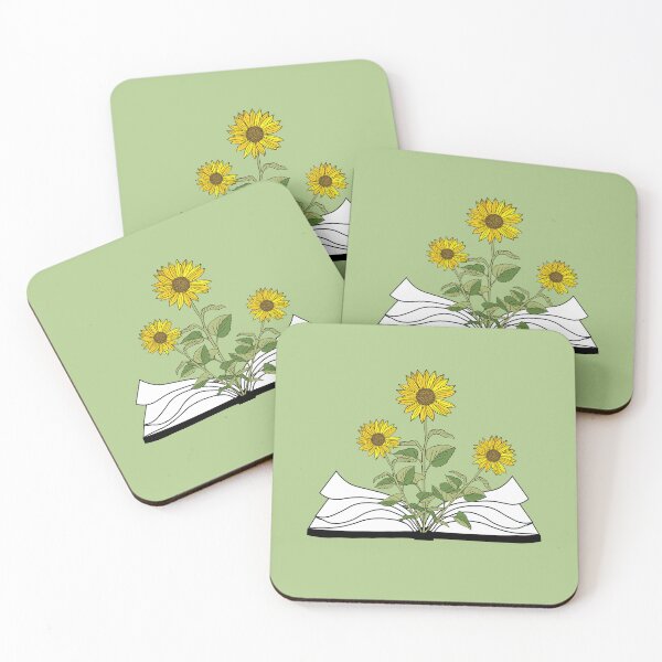 Item preview,  Flowers Growing From Green Book,sunflowers lovers designed and sold by fatydesignspace.
