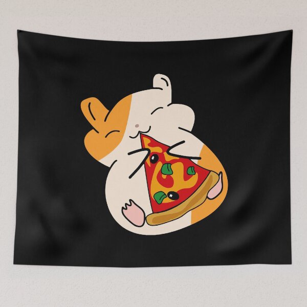 Item preview, Cute Hamster Eating Pizza designed and sold by FerrenSmall.