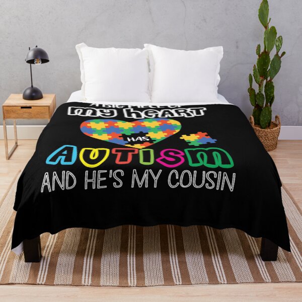 Item preview, A BIG PIECE OF MY HEART HAS AUTISM AND HE MY COUSIN HAPPY designed and sold by sobriowslen.
