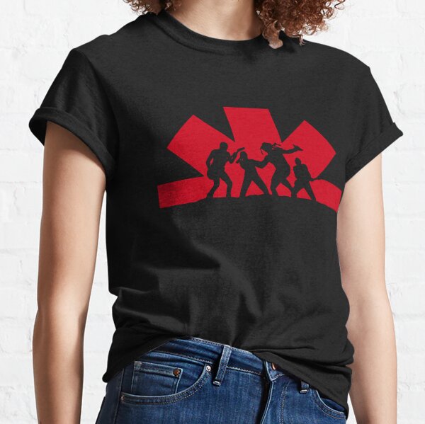 Silhouette rouge chaud T-shirt classique