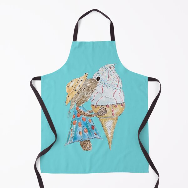 Item preview, Brown Dog eating ice-cream, Bedlington Terrier Dog designed and sold by The Quaint and Quirky.