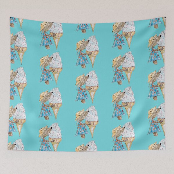 Item preview, Brown Dog eating ice-cream, Bedlington Terrier Dog designed and sold by The Quaint and Quirky.