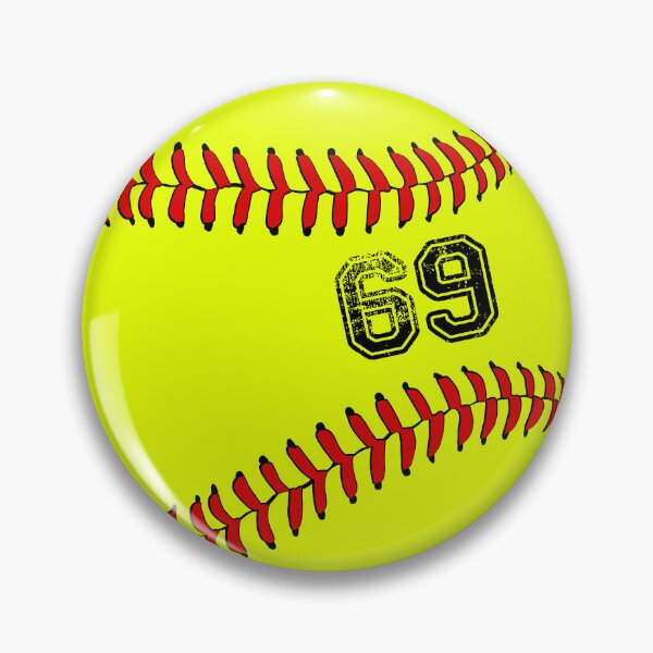 Item preview, Softball ball number 69, sixty nine designed and sold by TheCultStuff.