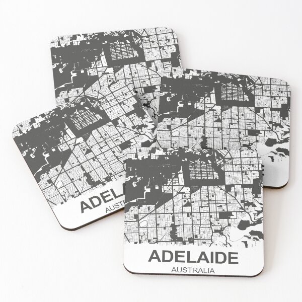 Item preview, Adelaide Map Art Black white Australia designed and sold by EpicMaps.