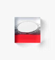 Bubbes on Red Acrylic Block