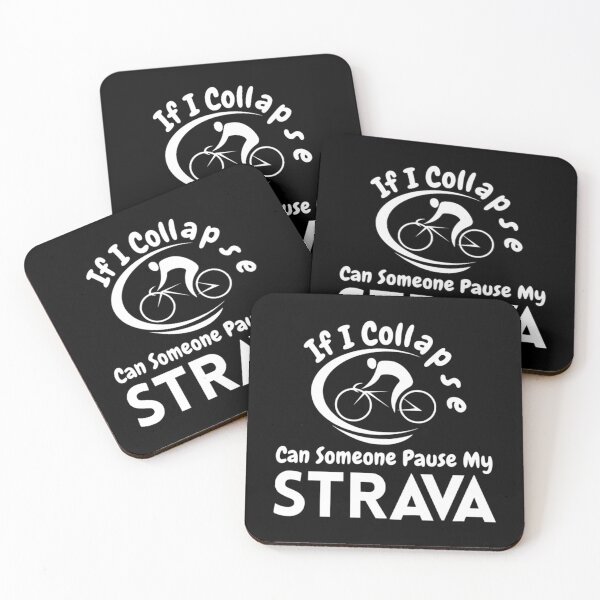 Item preview, If I Collapse Can Someone Pause My Strava Cool Cycling Design For Bike Lover_White Essential designed and sold by dianemiriami6.