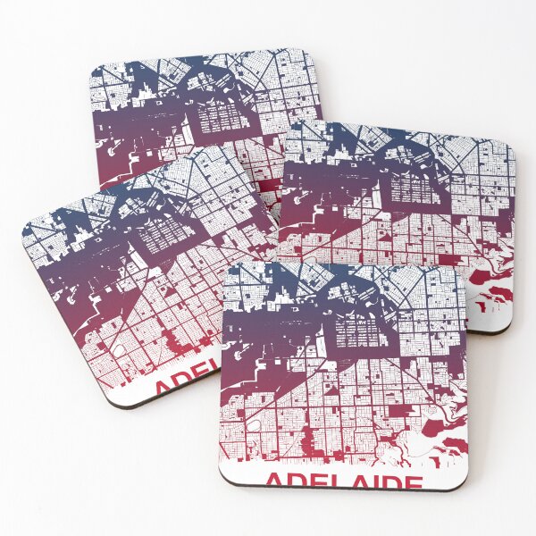Item preview, Adelaide Map Art Pink Blue Australia designed and sold by EpicMaps.