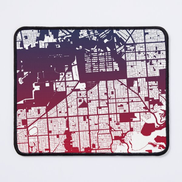 Item preview, Adelaide Map Art Pink Blue Australia designed and sold by EpicMaps.
