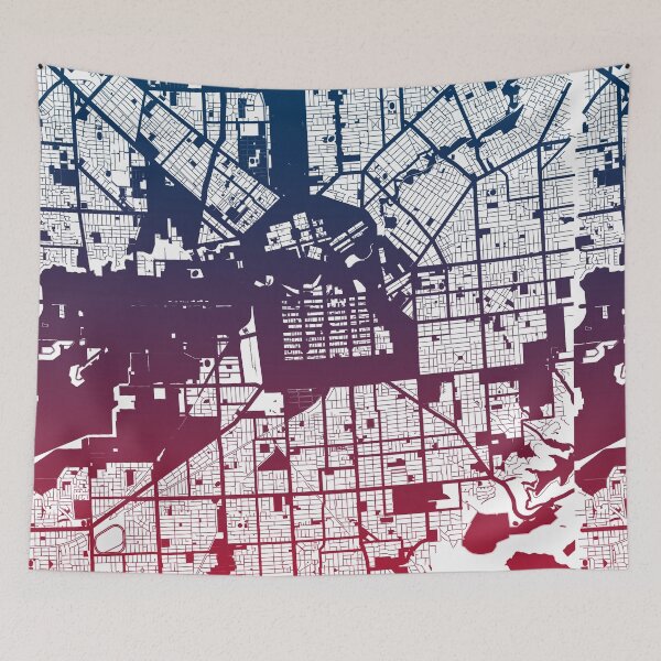 Item preview, Adelaide Map Art Pink Blue Australia designed and sold by EpicMaps.