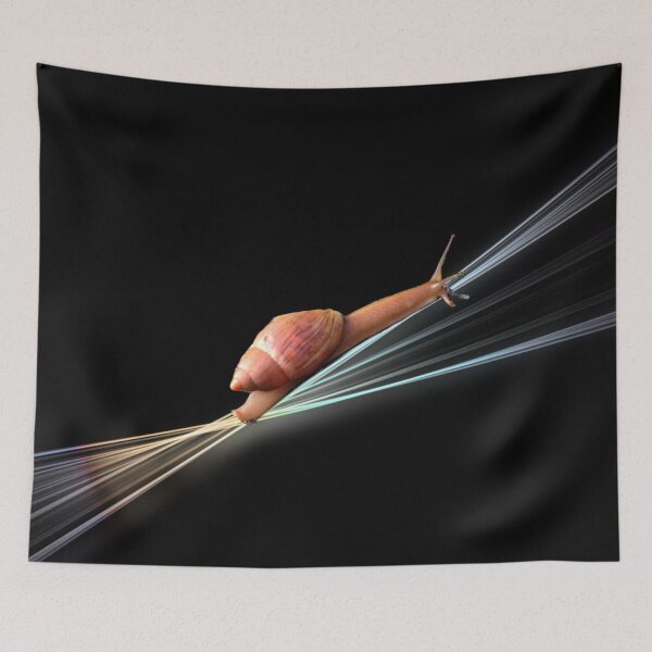 Item preview, Snail (on black background) designed and sold by RoxanneG.