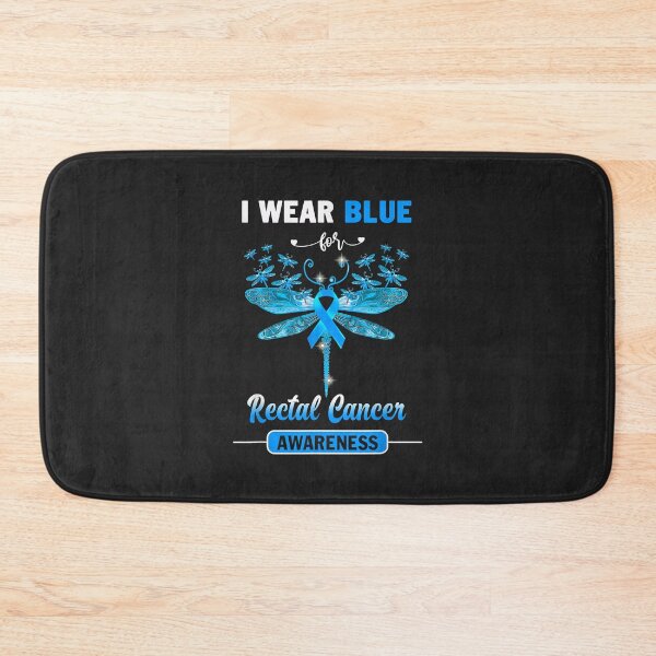 Item preview, I Wear Blue Rectal Cancer Awareness Dragonfly designed and sold by Corelli87.