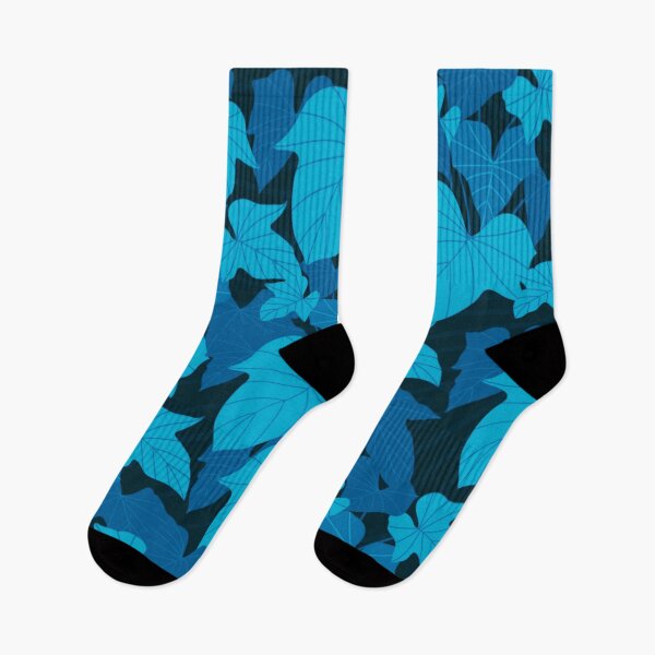 Item preview, Cyan Tropical Philodendron Leaves Pattern designed and sold by GraphicsClub.