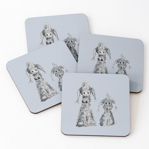 Item preview, Two Curly Cute Dogs, Bedlington Terrier Dog designed and sold by The Quaint and Quirky.