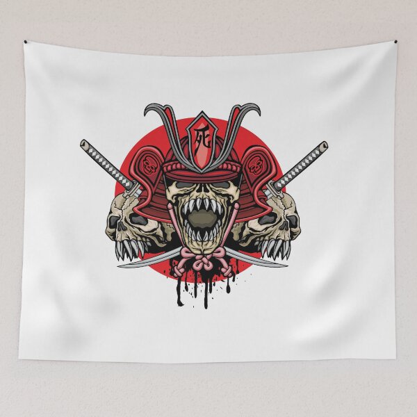 Item preview, samurai skull designed and sold by amid999.