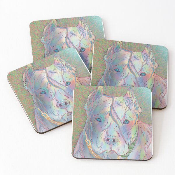 Item preview, Psychedelic Opalescent Pitbull  designed and sold by RedRightHandArt.