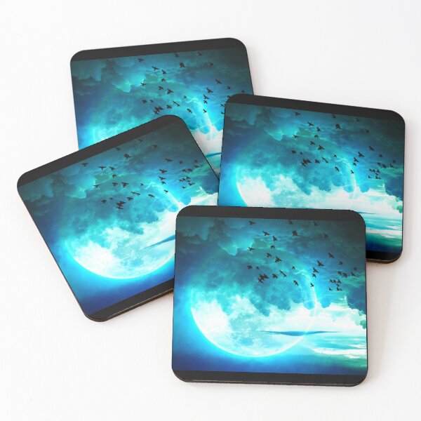 Item preview, Cool moon birds clouds sky Art designed and sold by BEAUTY ⭐⭐⭐⭐⭐.
