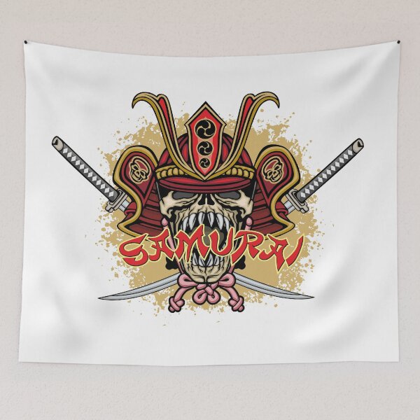 Item preview, samurai skull designed and sold by amid999.