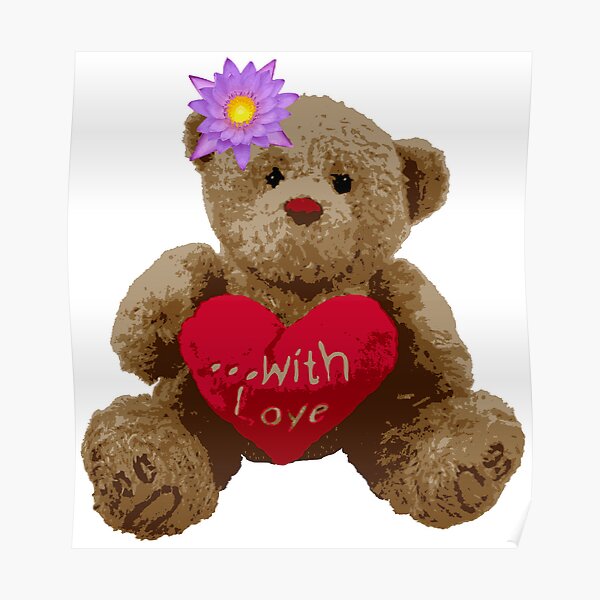 with red Hat and i love you Ideal for mother's day Jimmy musical teddy bear 