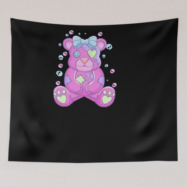 Item preview, PASTEL GOTH TEDDY BEAR STUFFED ANIMAL GOTH designed and sold by sobriowslen.