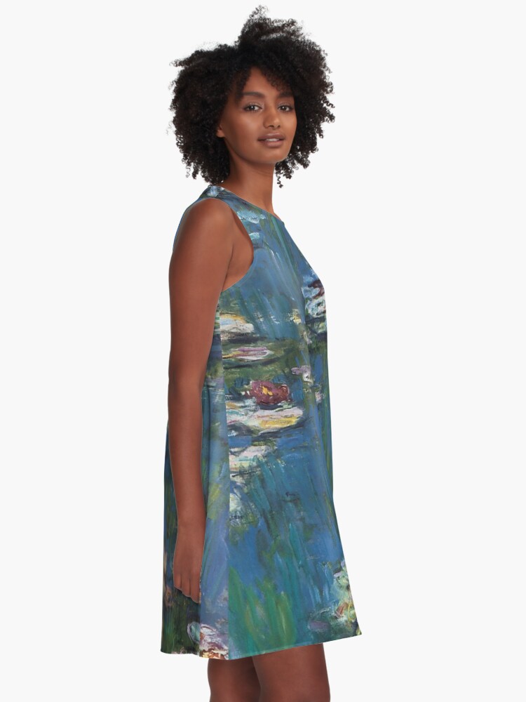 Alternate view of Water Lilies by Monet A-Line Dress