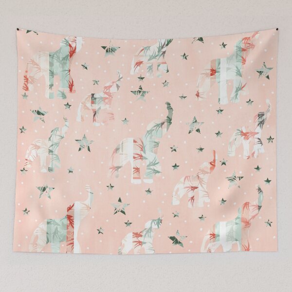 Item preview, Pastel Tone Elephants Stars Pattern designed and sold by oursunnycdays.
