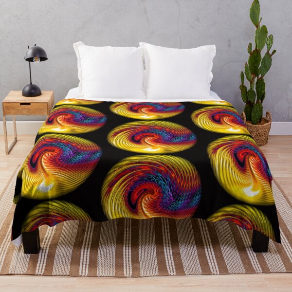 Aperçu de l'œuvre Fractal Swirl 52822 - Couleurs vibrantes de jaune, rouge et bleu créée et vendue par Warren Paul Harris.