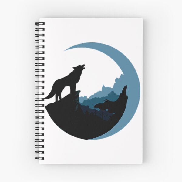 Item preview, COOL MOON  WOLF ILLUSTATION ART. designed and sold by BEAUTY ⭐⭐⭐⭐⭐.