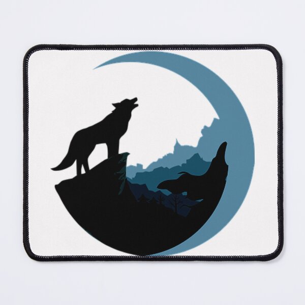 Item preview, COOL MOON  WOLF ILLUSTATION ART. designed and sold by BEAUTY ⭐⭐⭐⭐⭐.