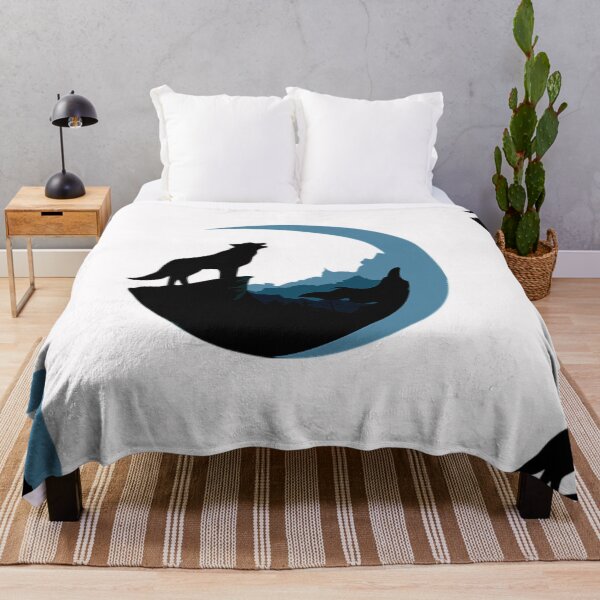 Item preview, COOL MOON  WOLF ILLUSTATION ART. designed and sold by BEAUTY ⭐⭐⭐⭐⭐.