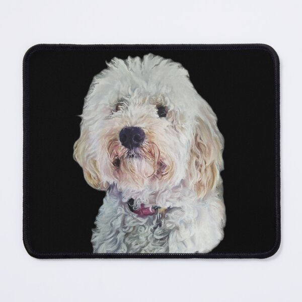 Item preview, White Miniature Cockapoo Dog designed and sold by LornaBowdenART.