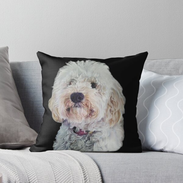 Artikelvorschau, Weißer Miniatur-Cockapoo-Hund entworfen und verkauft von LornaBowdenART.